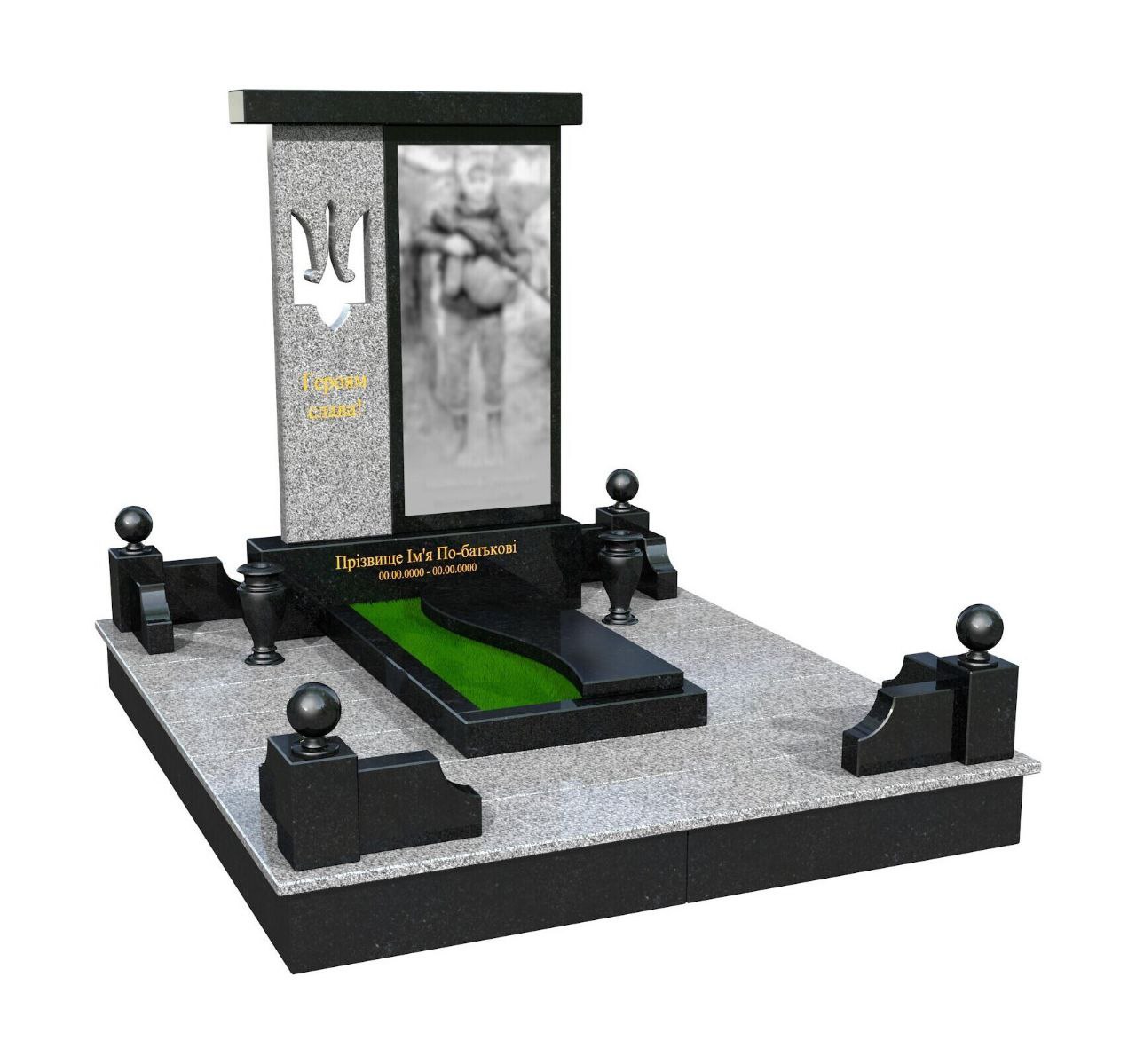 Гранітний пам’ятник для військового #М0