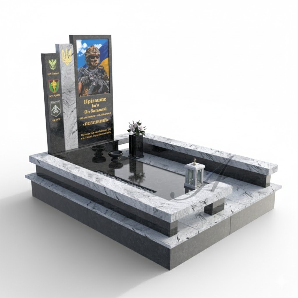 Гранітний пам’ятник для військового #М1